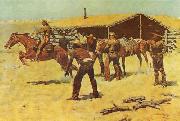 Frederick Remington Coming and Going of the Pony Express oil